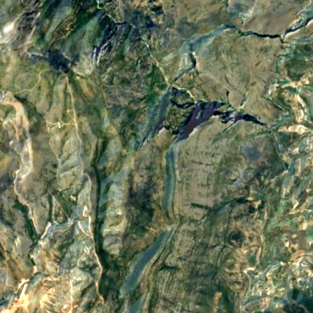 Sierra y Cañones de Guara Natural Park seen from above (Sentinel-2)
