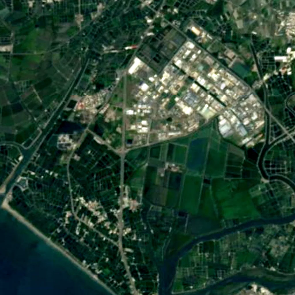Sihcao Wetlands seen from above (Sentinel-2)