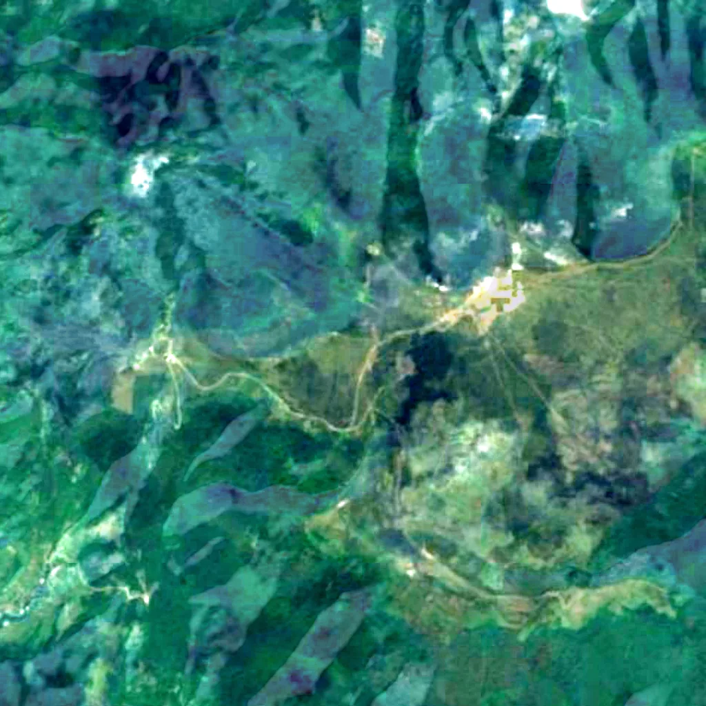 Sokolovi Skeli Reserve seen from above (Sentinel-2)