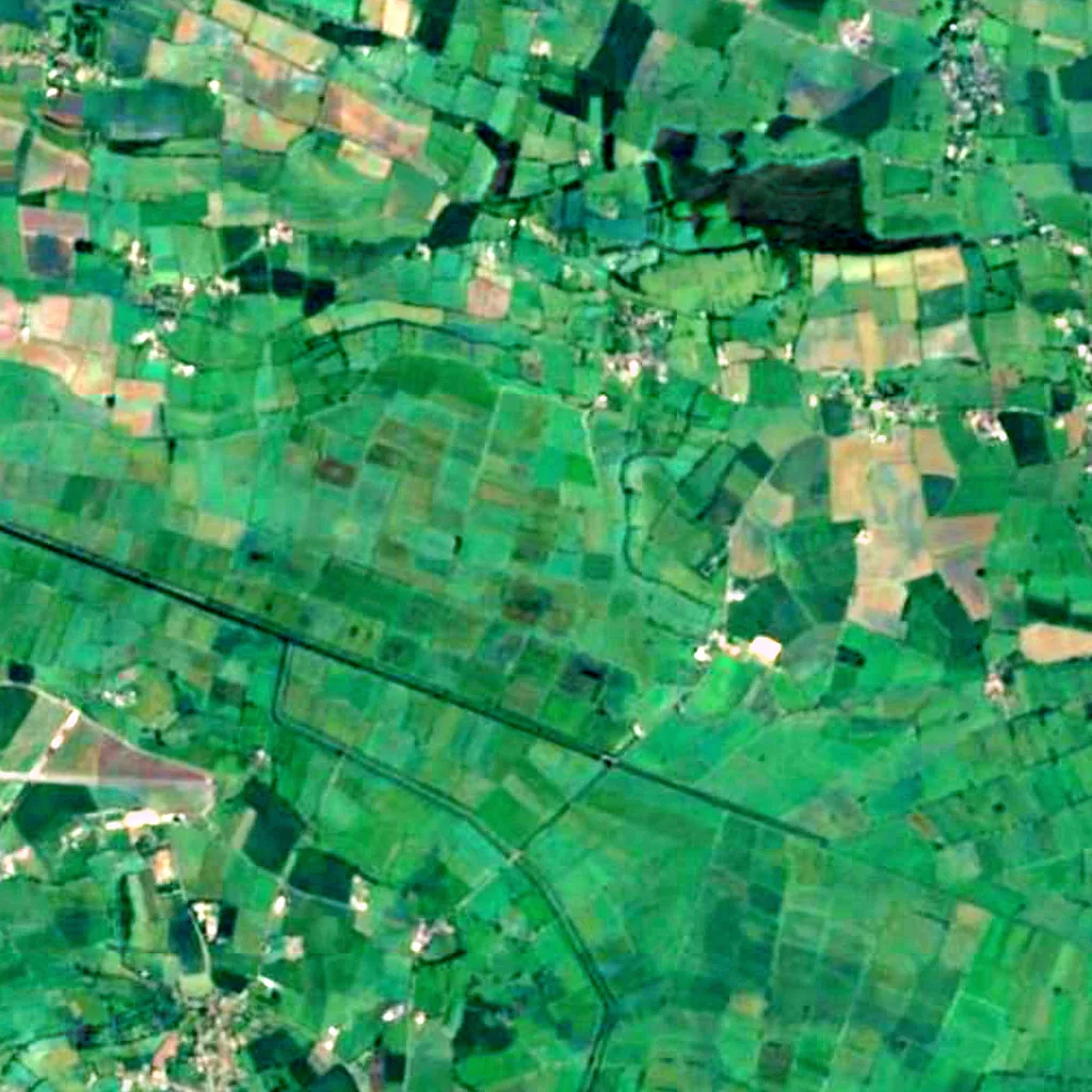 Somerset Levels seen from above (Sentinel-2)
