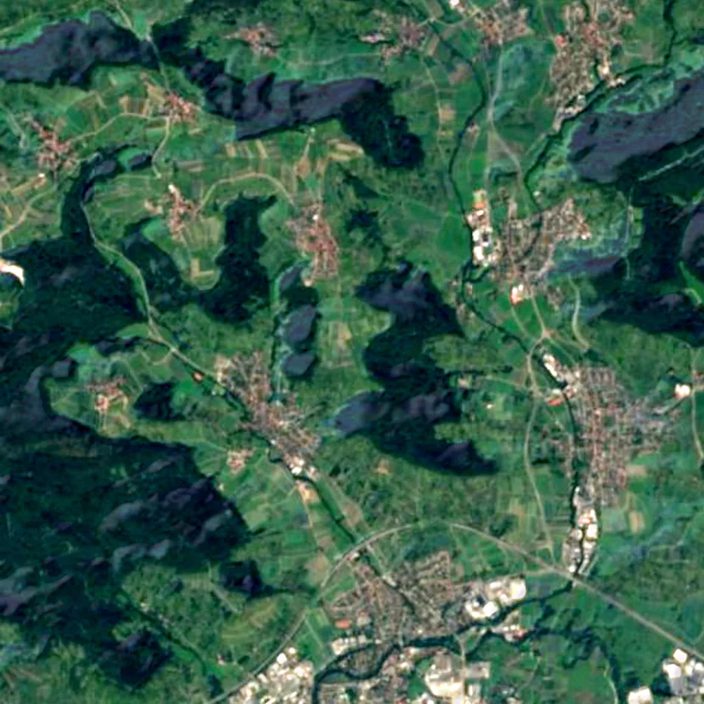 Streuobst- und Weinberggebiete zwischen Geradstetten, Rudersberg und Waldhausen seen from above (Sentinel-2)