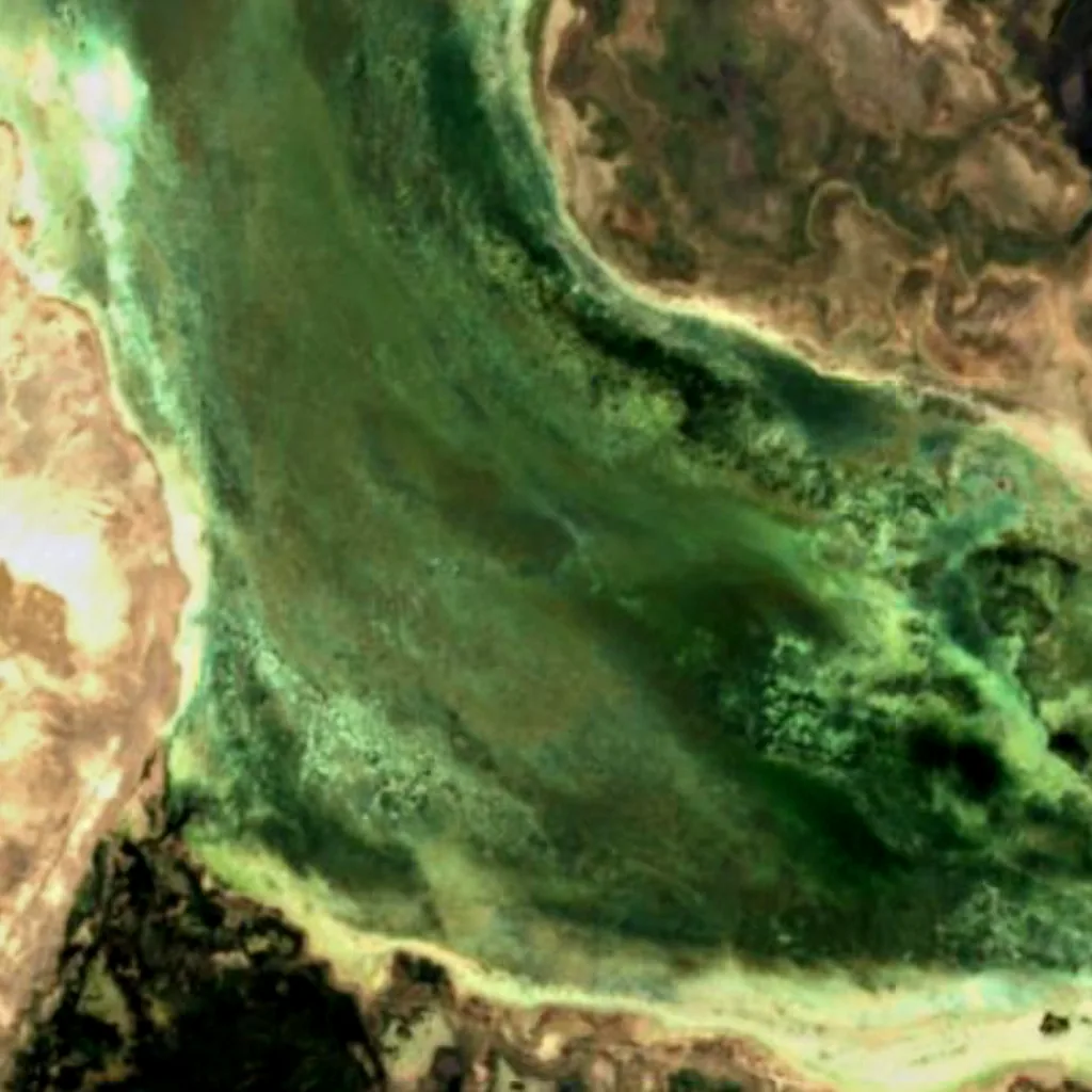 Sultan Reedy National Park seen from above (Sentinel-2)