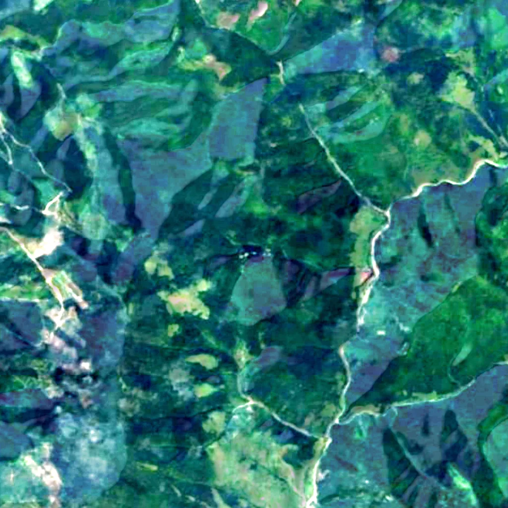 Synevyr seen from above (Sentinel-2)