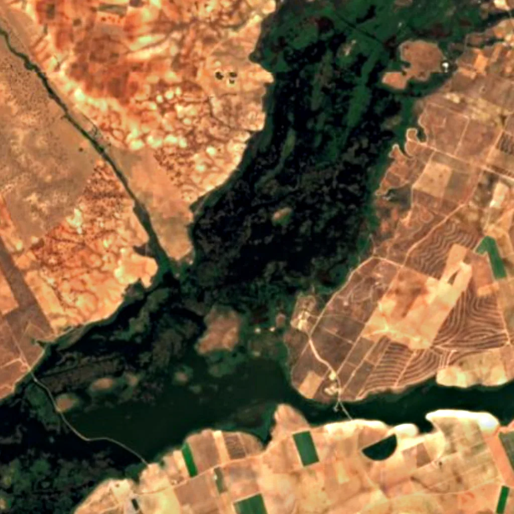 Tablas de Daimiel National Park seen from above (Sentinel-2)