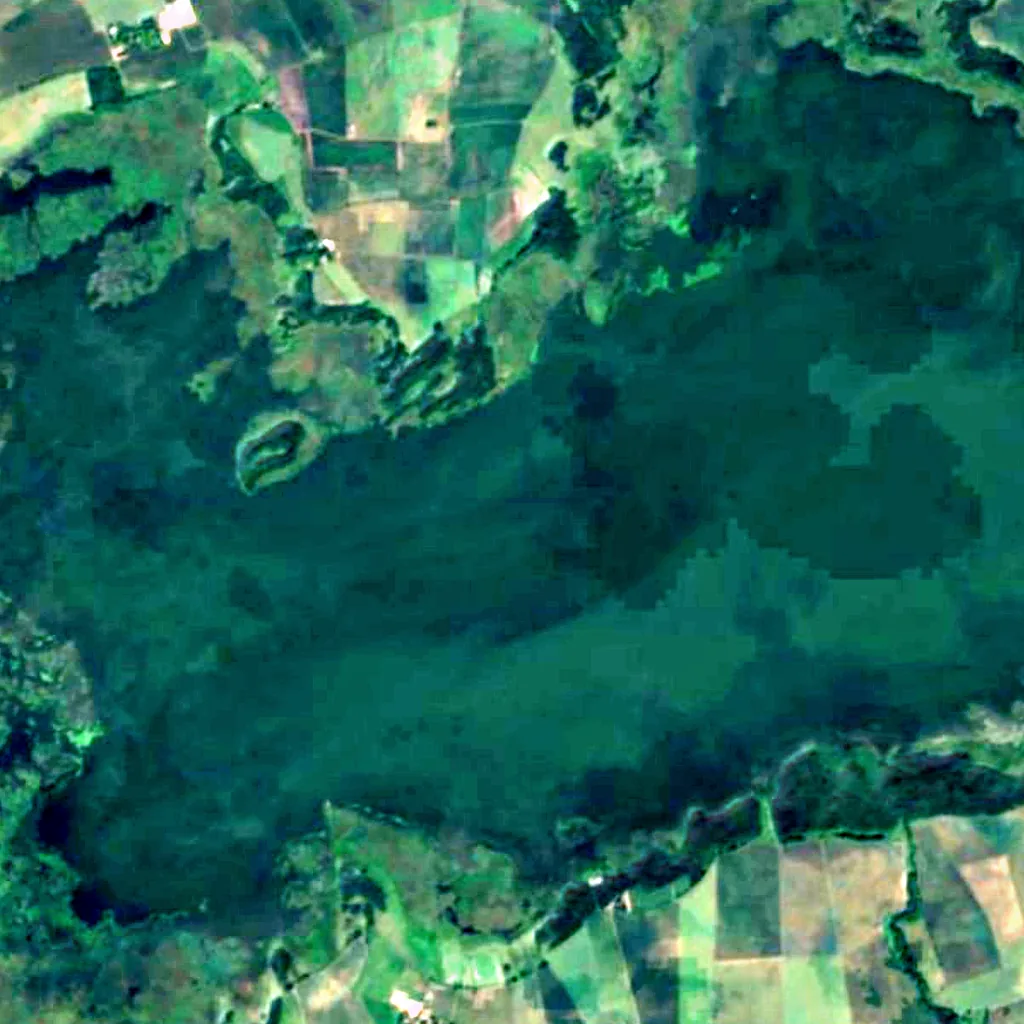 Tåkern seen from above (Sentinel-2)