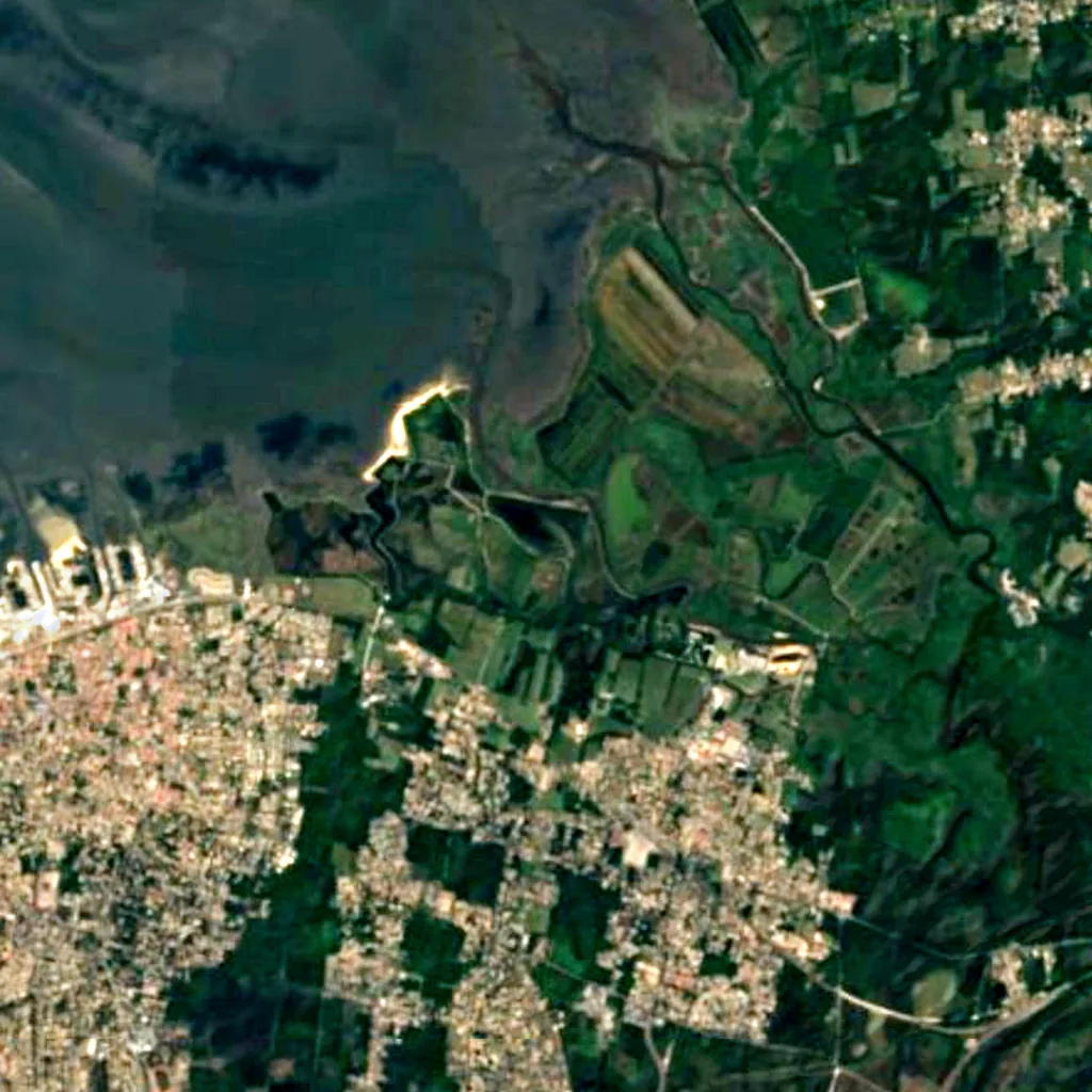 Teich ornithological reserve seen from above (Sentinel-2)