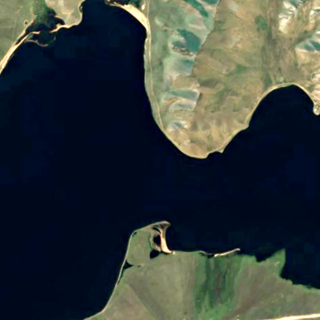Terkhiin Tsagaan Lake seen from above (Sentinel-2)