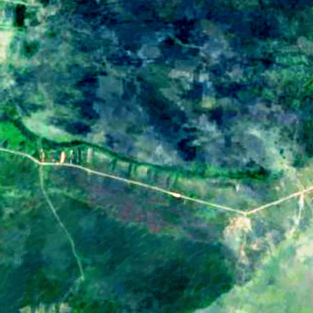 Thale Noi Non-Hunting Area seen from above (Sentinel-2)