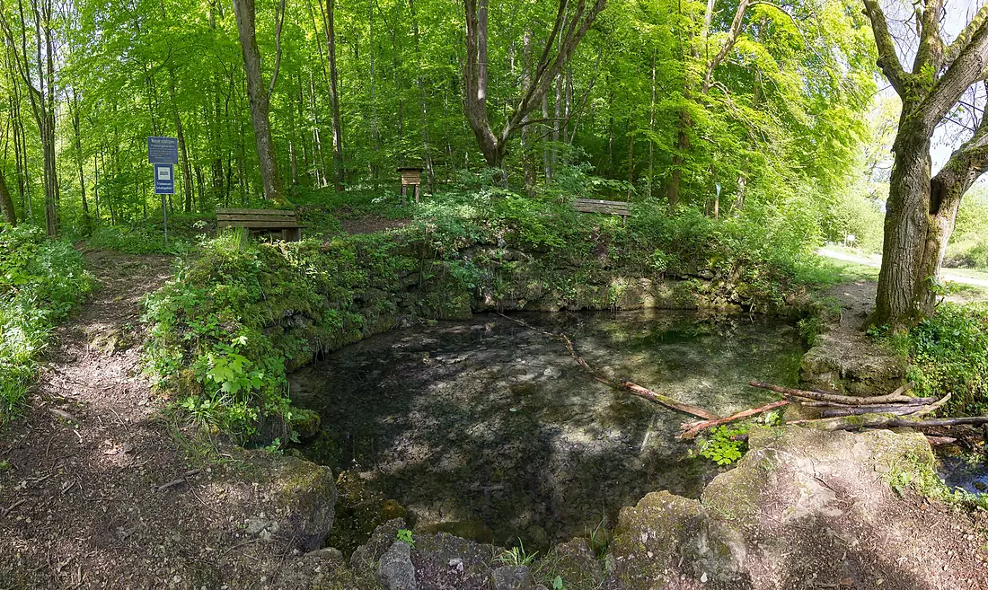 Baden-Württemberg, Aufhausen, Naturschutzgebiet Tierstein mit Hangwald und Egerquelle, WDPA 82716