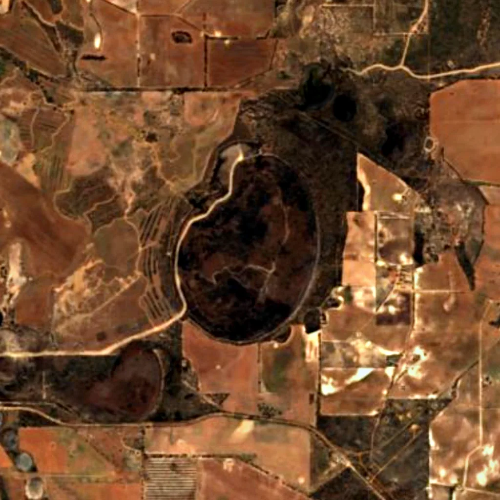 Toolibin Lake seen from above (Sentinel-2)