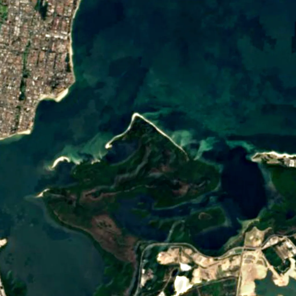 Towra Point Nature Reserve seen from above (Sentinel-2)