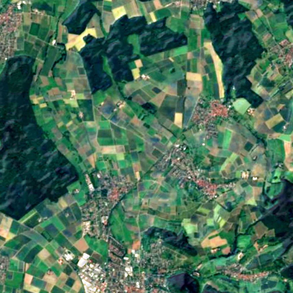 Untere Gersprenzaue seen from above (Sentinel-2)