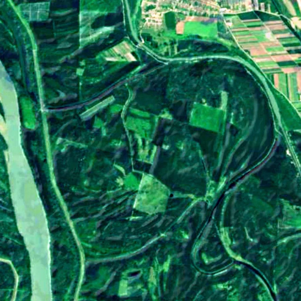 Upper Danube Valley Special Nature Reserve seen from above (Sentinel-2)