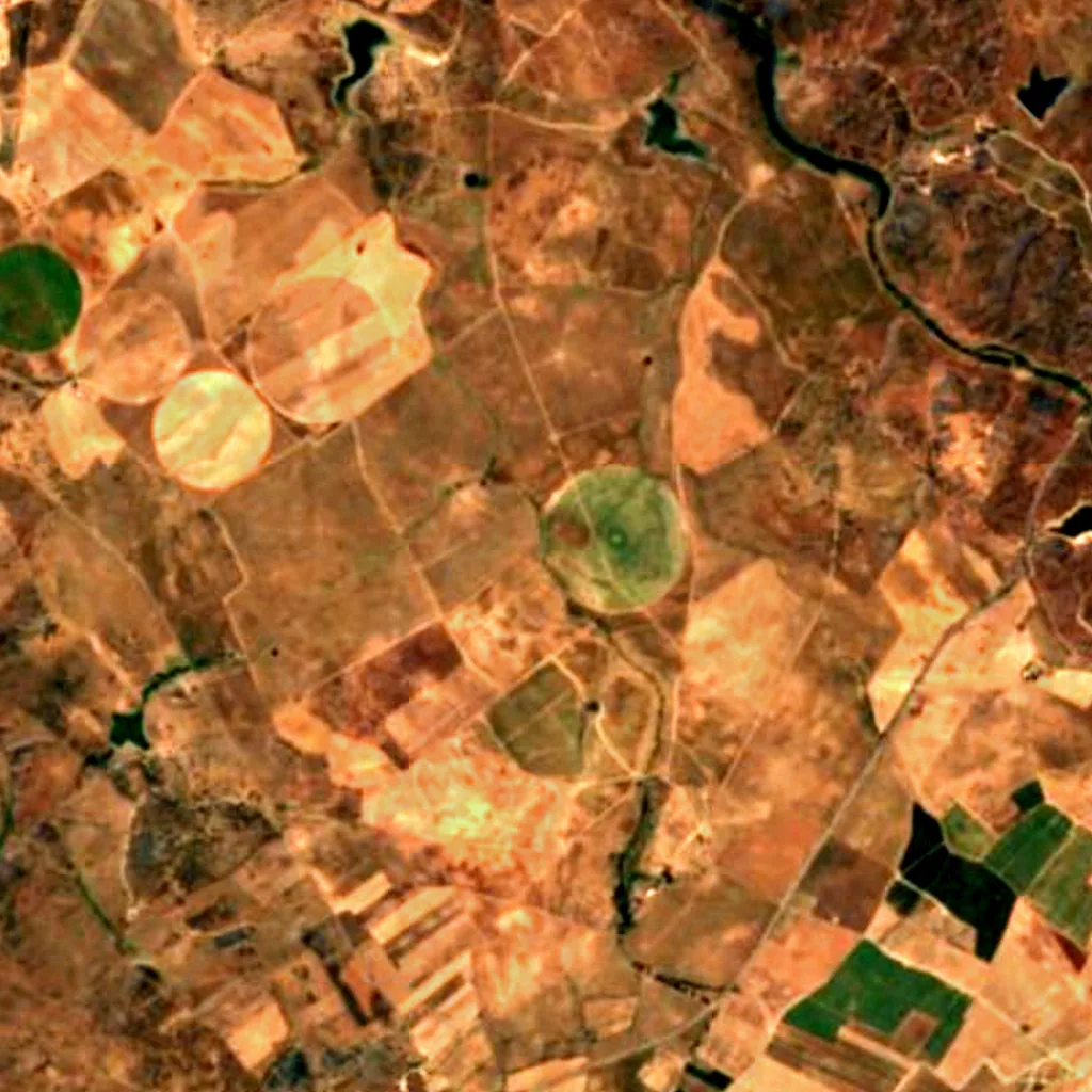 Veiros seen from above (Sentinel-2)