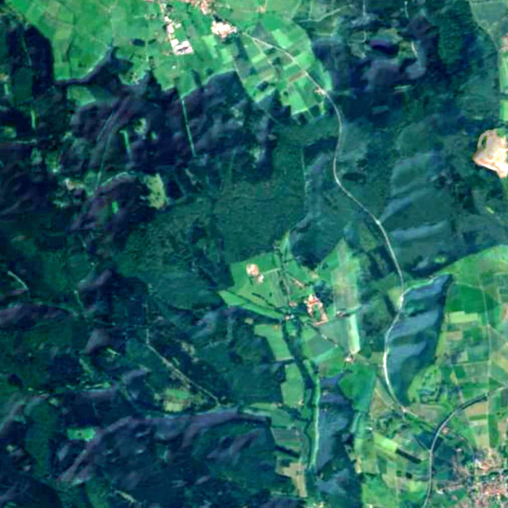 Vogelschutzgebiet Egge seen from above (Sentinel-2)