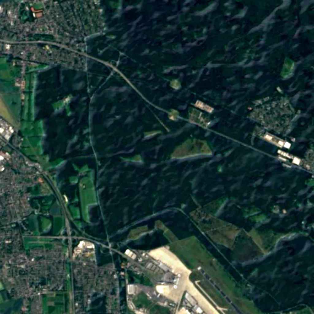 Vogelschutzgebiet Wahner Heide seen from above (Sentinel-2)