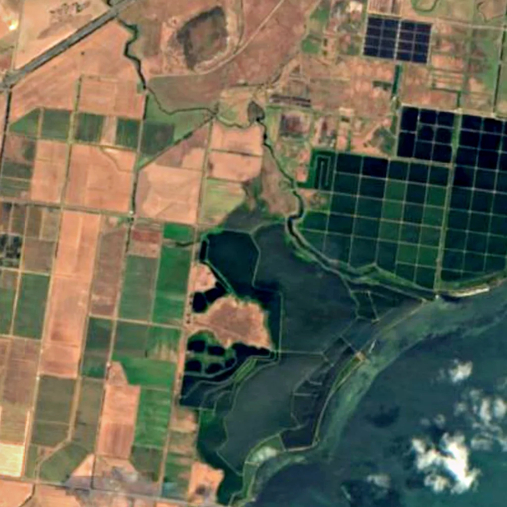 Western Treatment Plant seen from above (Sentinel-2)