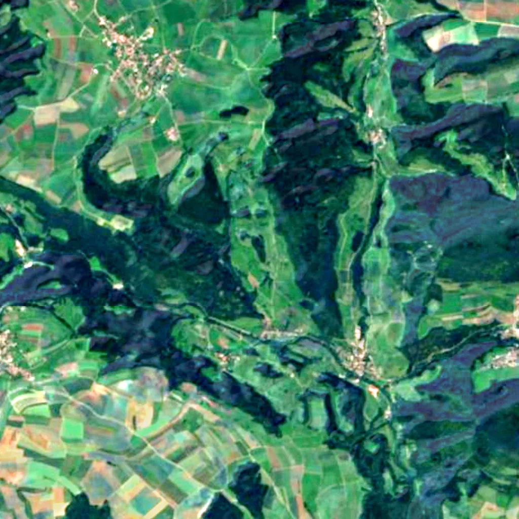 Wutach und Baaralb seen from above (Sentinel-2)
