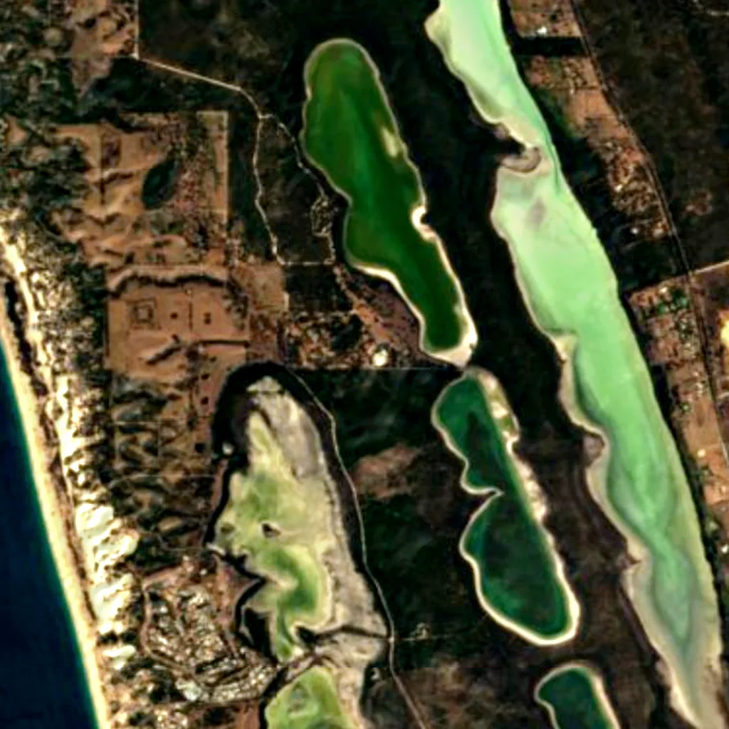 Yalgorup National Park seen from above (Sentinel-2)