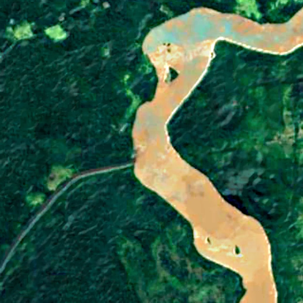 Yata River seen from above (Sentinel-2)