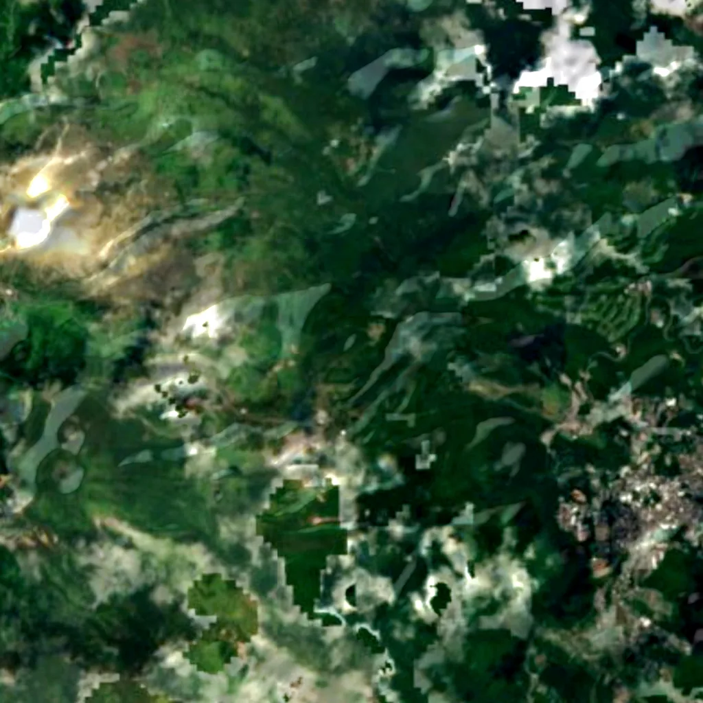 Yoshigadaira Wetlands seen from above (Sentinel-2)