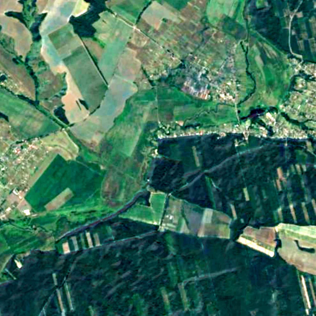 Zhornivskyi Reserve seen from above (Sentinel-2)